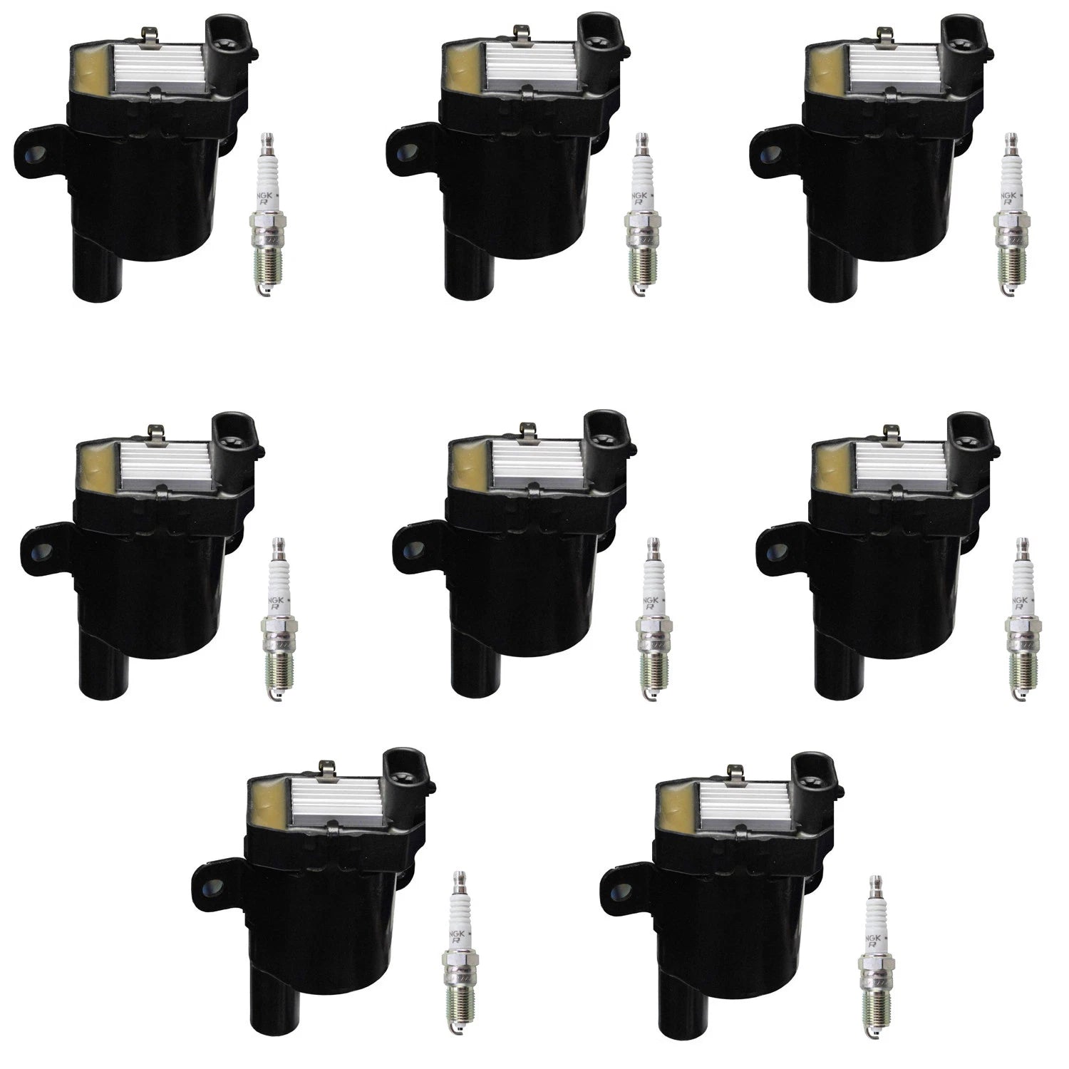 Set of 8 Ignition Coils & NGK Spark Plugs for Silverado 1500 Tahoe V8