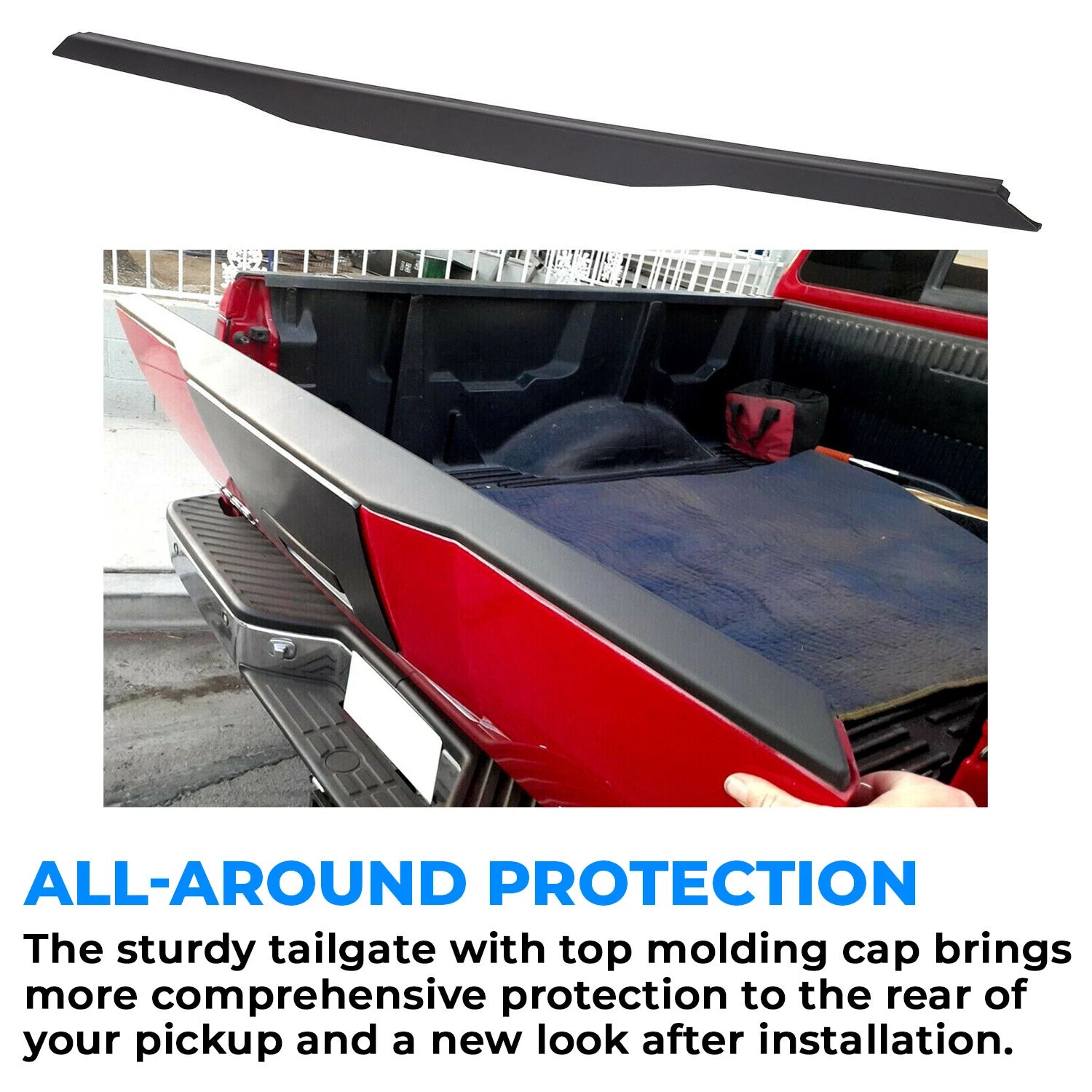 Tailgate Cap Spoiler Cover Trim for Nissan Titan (2004–2012)