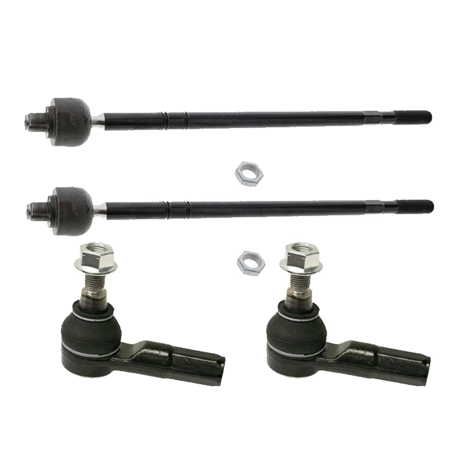 Set of 4 Outer & Inner Steering Tie Rod Ends for Dodge Sprinter 2500 3500 (2002–2018)