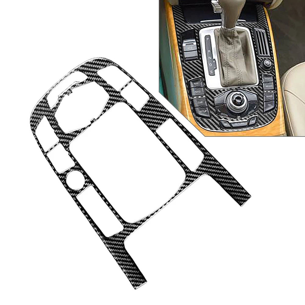 Carbon Fiber Gear Shift Panel Cover Trim for Audi A4 S4 A5 Q5 (2008–2020)