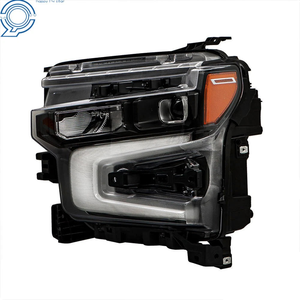 Driver Side Headlight for Chevy Silverado 1500 (2022-2024) Black LED DRL