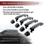 Set of Gray Painted Door Handles for Toyota Tundra Sequoia (2011–2019)