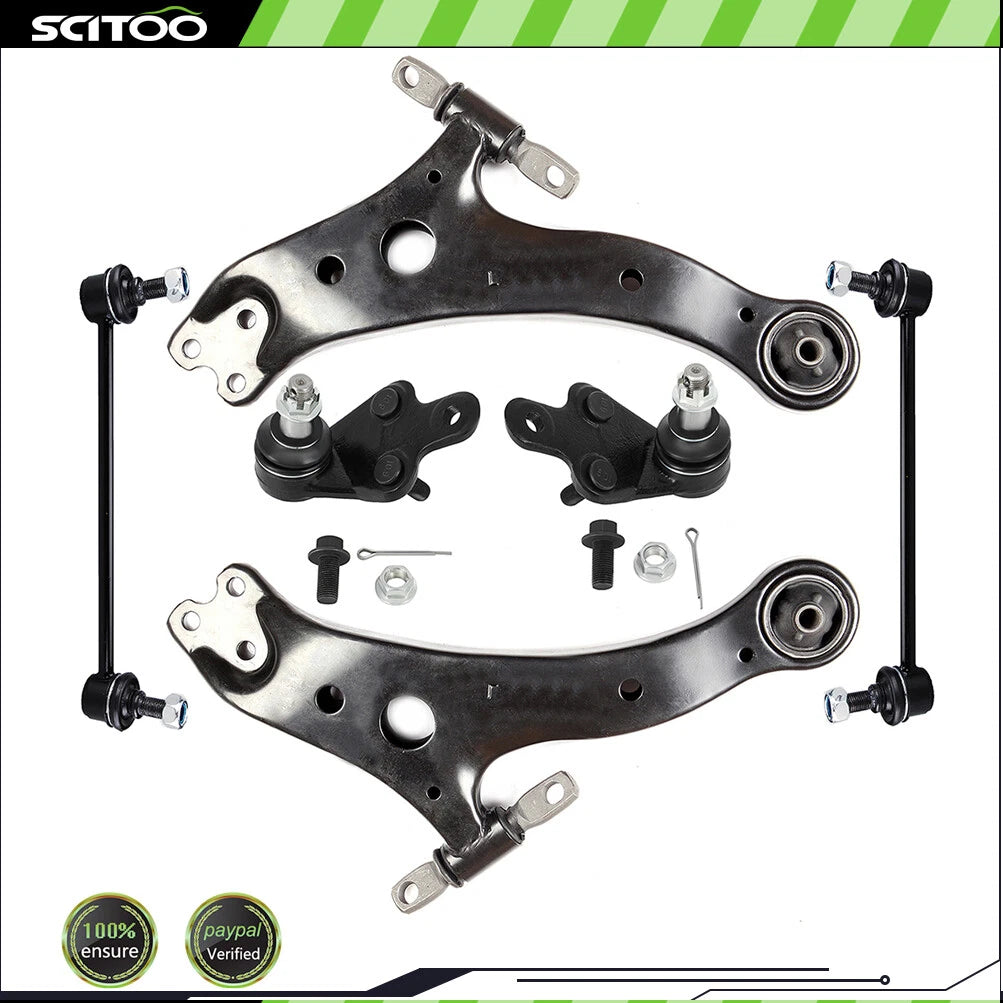 Set of 6 Front Lower Control Arms with Ball Joints for Toyota Camry (2007–2011)