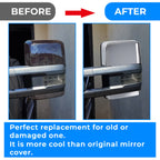 Pair Chrome Tow Mirror Cap Covers for Chevy Silverado GMC Sierra (2014–2019)