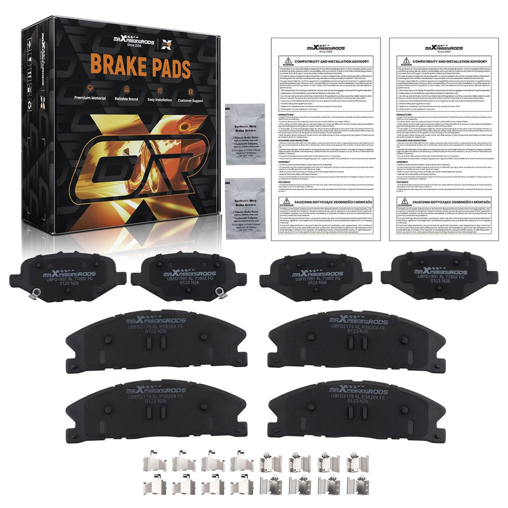 8pcs Brake Pads Set for Ford Police Interceptor Sedan/Utility (2013–2019)