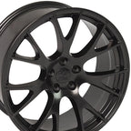22 Inch Satin Black Wheel for 2005–2011 Dodge Dakota Heavy Duty