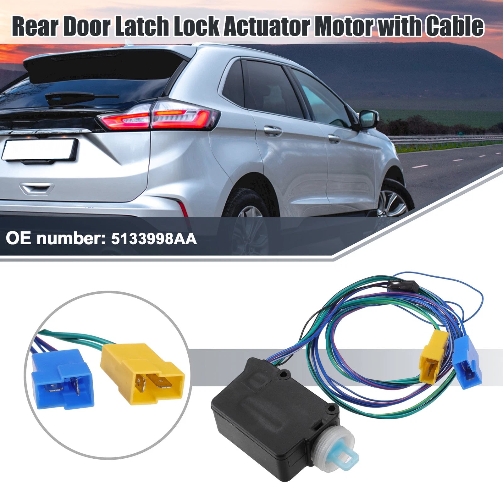 Rear Door Latch Lock Actuator Motor for Dodge Sprinter 2500 (2002–2006) No. 5133998AA, 745060404824