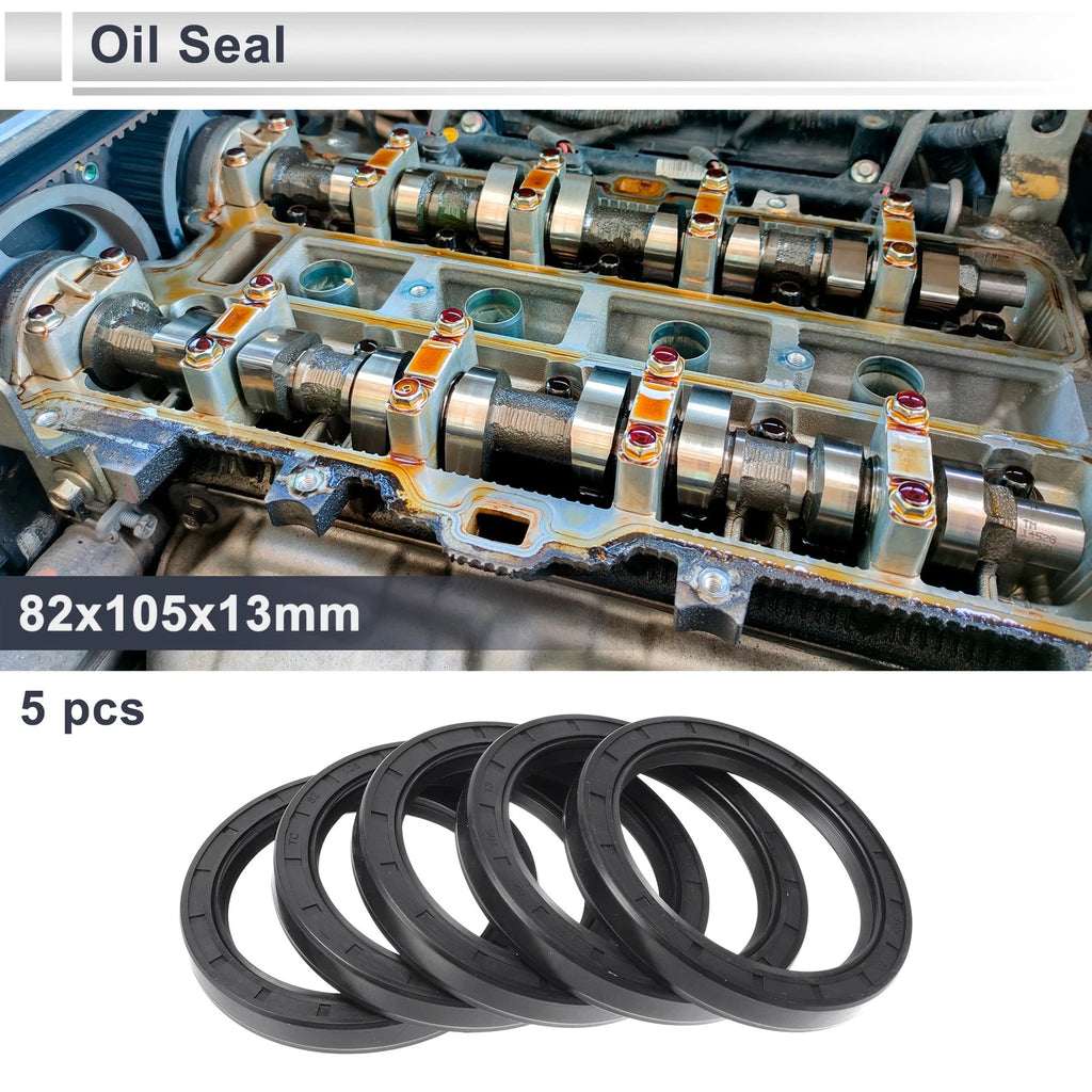 Set of 5 Oil Seal Rotary Shaft Seal for Various Models (82x105x13mm)