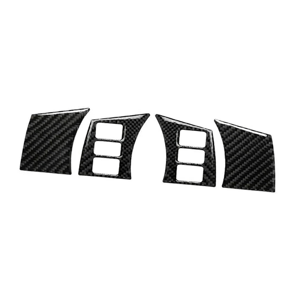4Pcs Carbon Fiber Steering Wheel Panel Covers for Nissan 350Z (2006-2009)