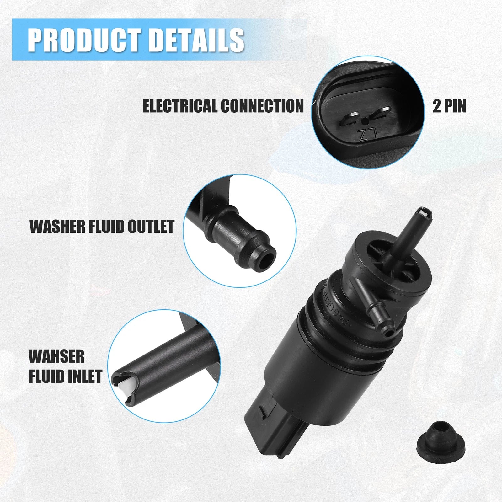 Windshield Washer Motor Pump No. 67126934160 for BMW 528i (2011–2016)