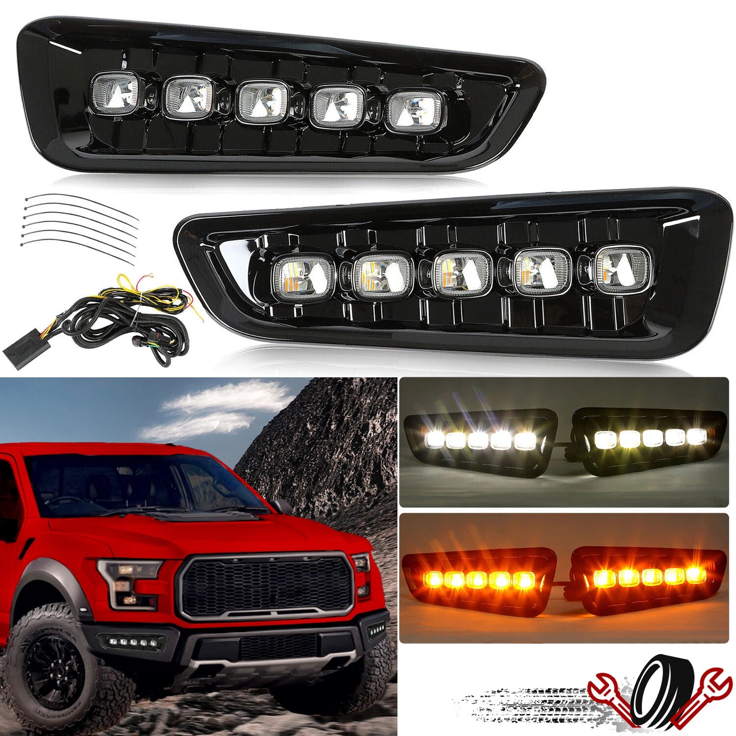 Fog Lights Kit for Ford F-150 Raptor (2017–2020)