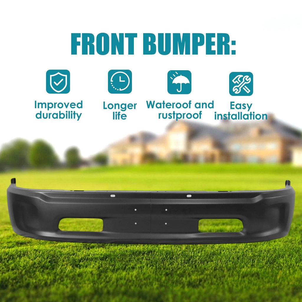 Black Steel Front Bumper for Dodge Ram 1500 (2013–2018)