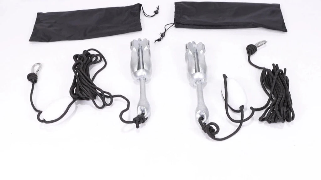 Set of 2 Folding Kayak Anchors for Marine Use (5.5LB)