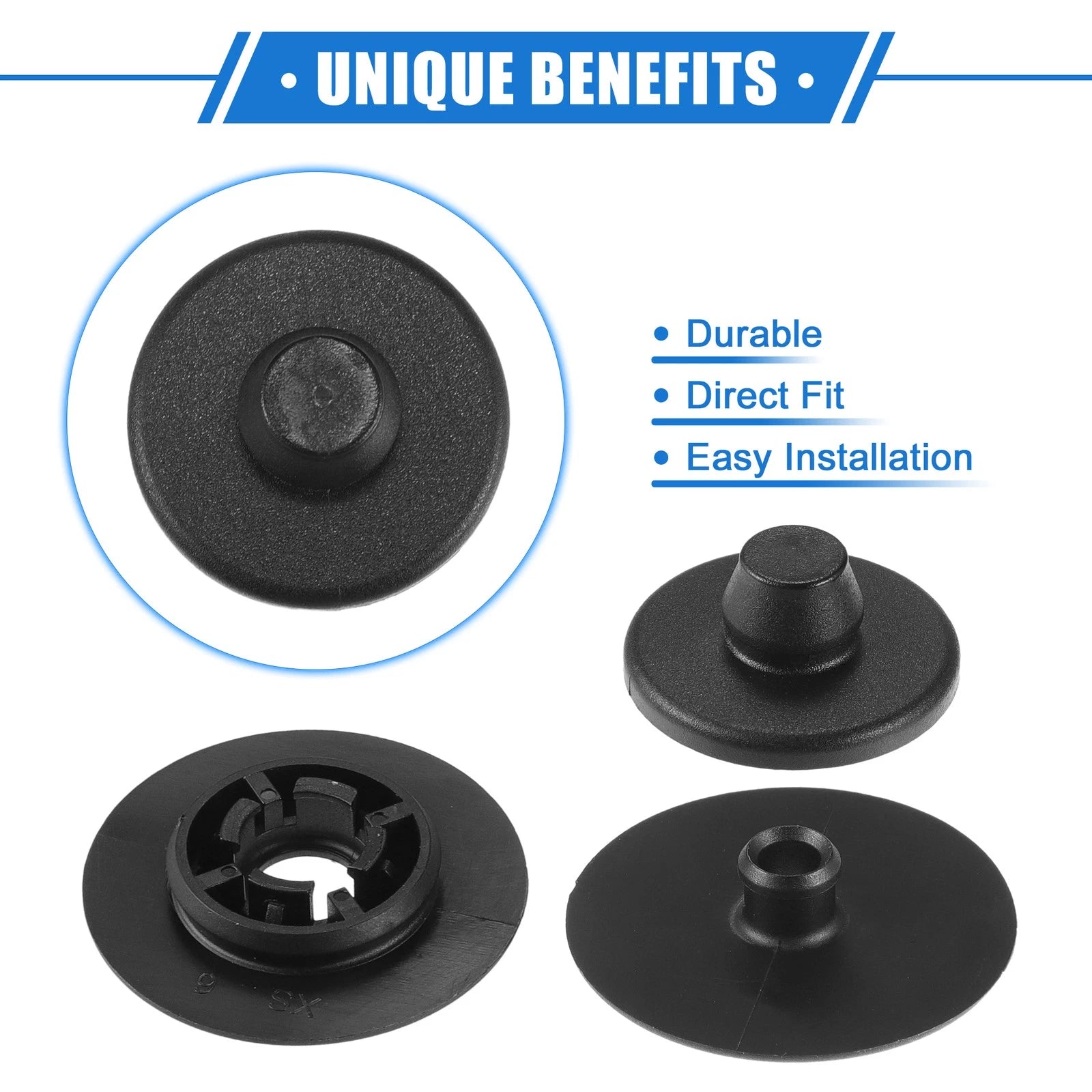 2 Kits Car Holder Retainer for Volkswagen Audi (Plastic Black) 637516356149