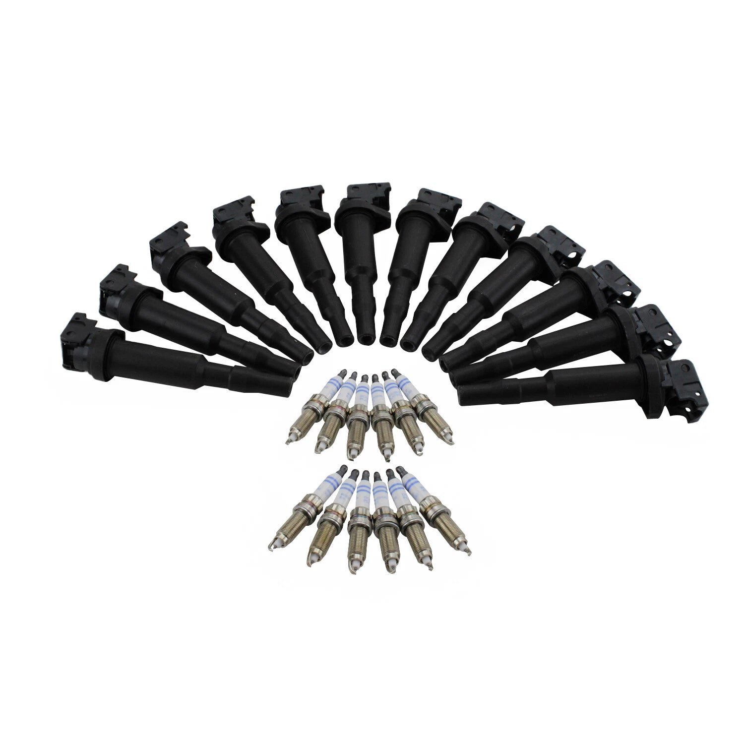 Set of 12 Ignition Coils & Spark Plugs for BMW 760Li (F02, 2004–2015)