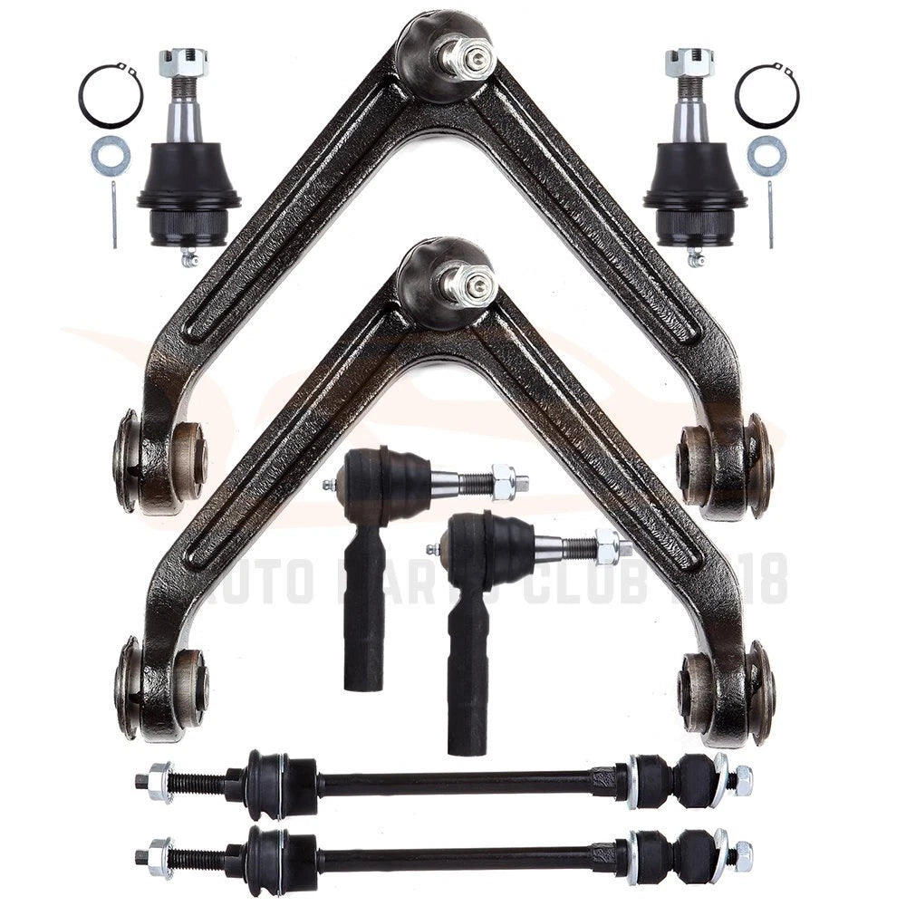 Set of 8 Control Arms Tie Rods Ball Joints for Dodge Ram 1500 (2002–2005)