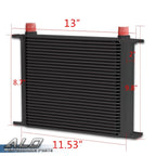 30 Row 10AN Aluminum Engine Oil Cooler Kit with 7" Cooling Fan