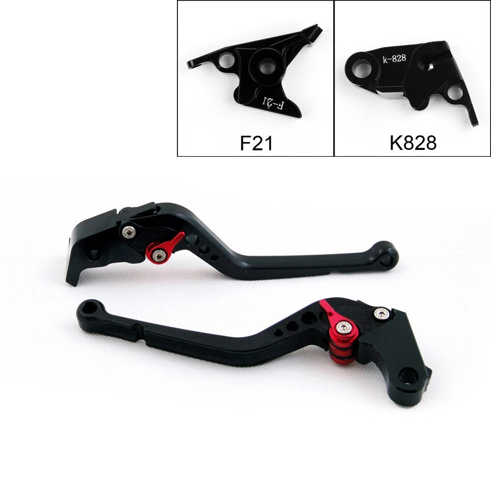 Long Brake Clutch Levers for Kawasaki Z750 (2007–2012), Z800 (2013–2014) Black GB T9