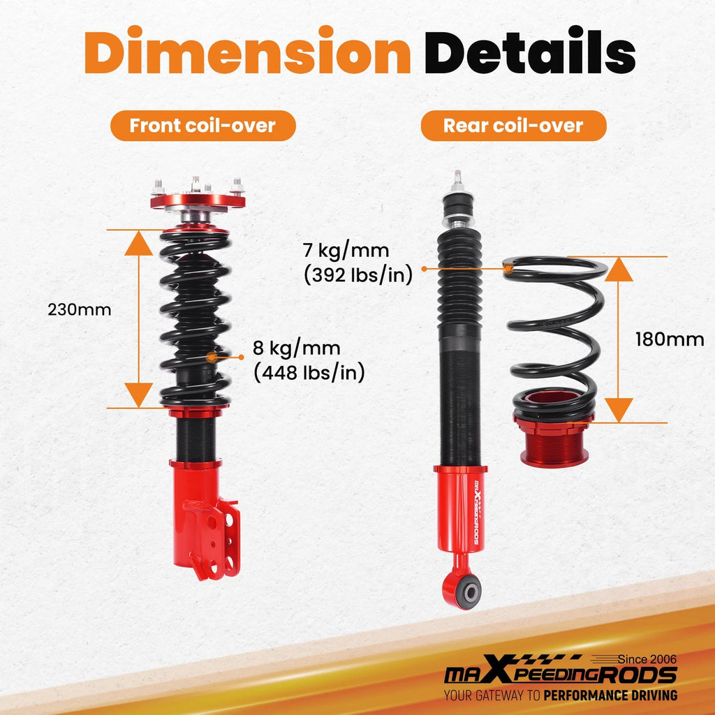 Coilover Shocks for Ford Mustang (1994-2004) Adjustable Damper