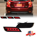 2X Smoked Red LED Rear Bumper Fog Brake Tail Lights for Subaru Ascent (2019–2023)