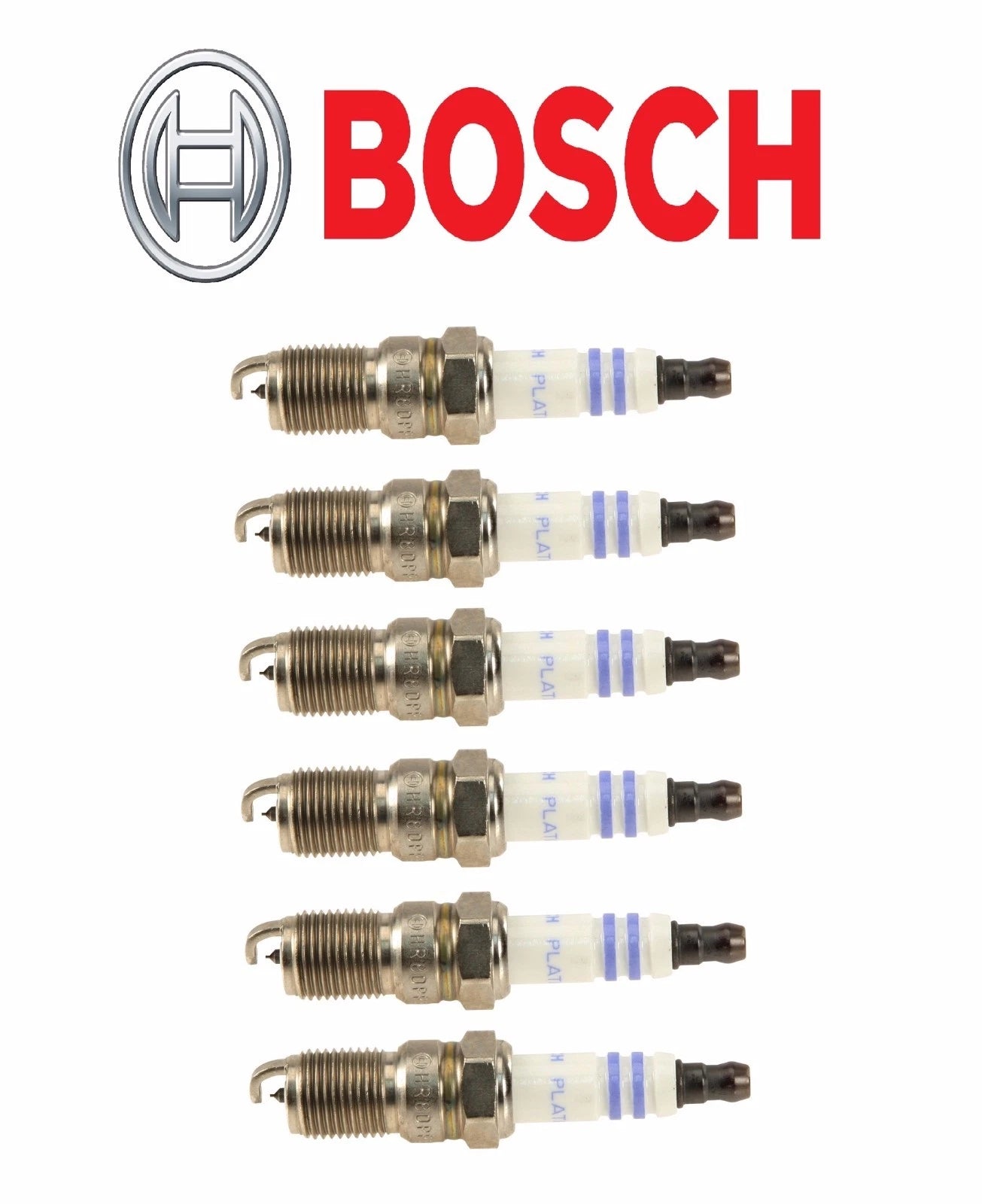 Set of 6 Spark Plugs for Buick Chevrolet Ford Mazda Mercury Pontiac (Bosch Platinum)