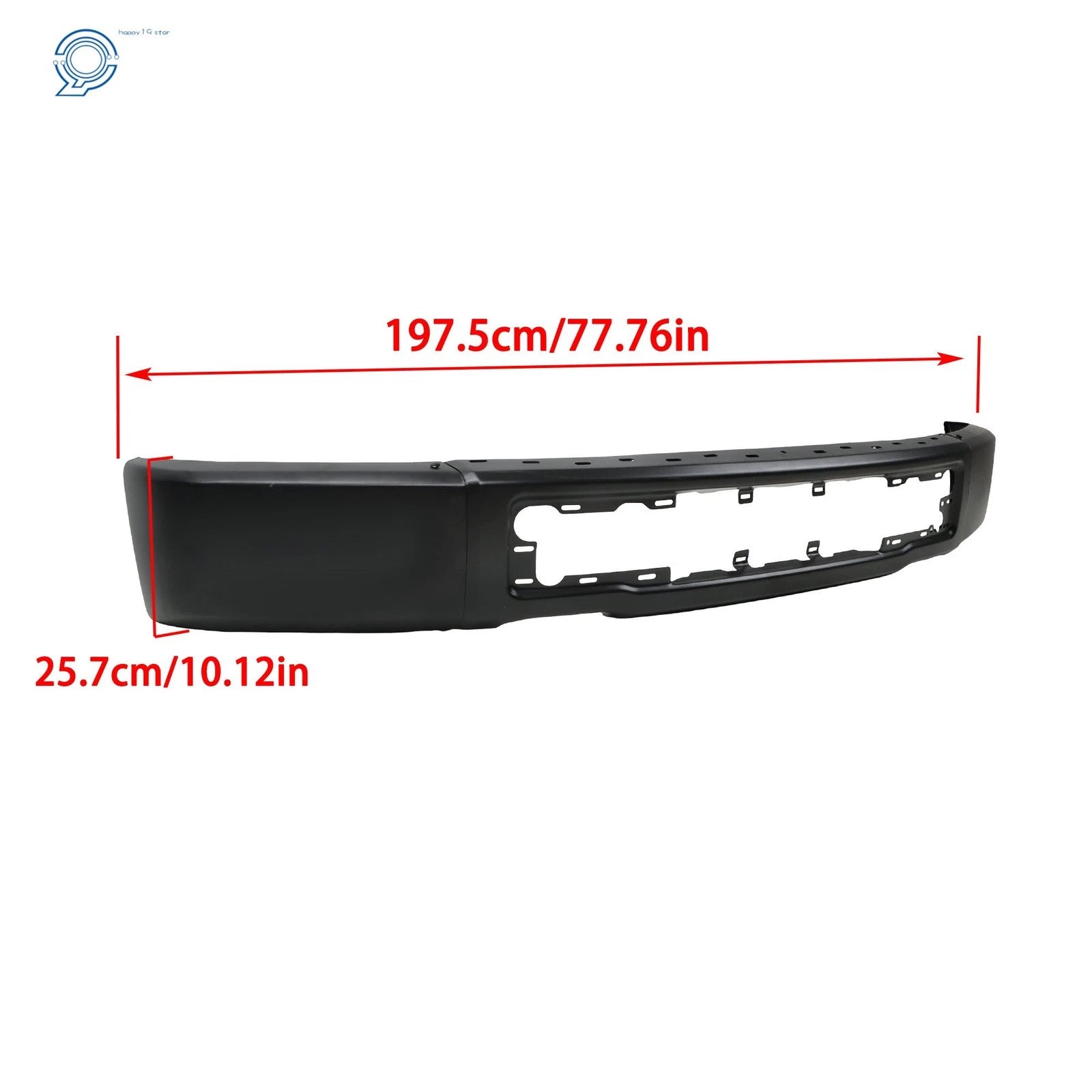 Front Bumper for Ford F150 (2015–2017) Black Split-Type Steel W/o Fog Lamps
