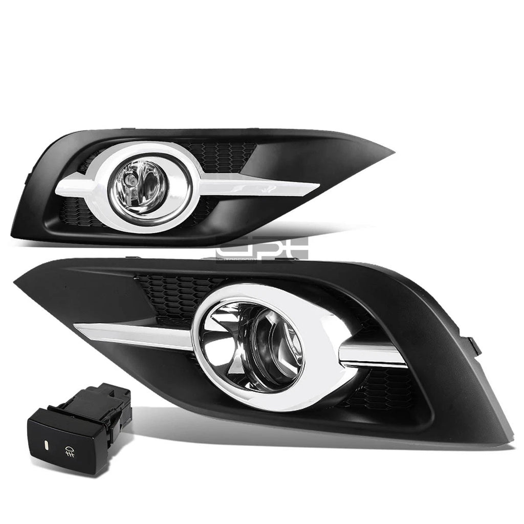 Fog Lights Set of 2 for Honda CR-V (2012–2014) OE Clear Lens + Bezels + Switch