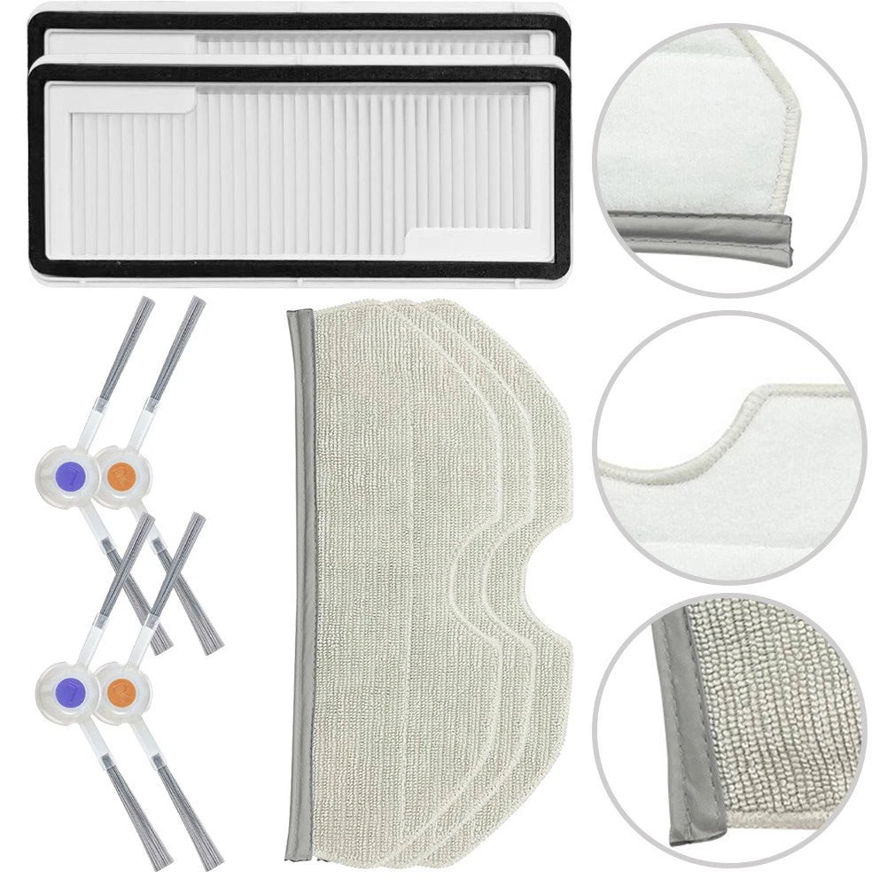 Replacement Filter Mop Clothes Side Brush Set for Narwal (Compatible)