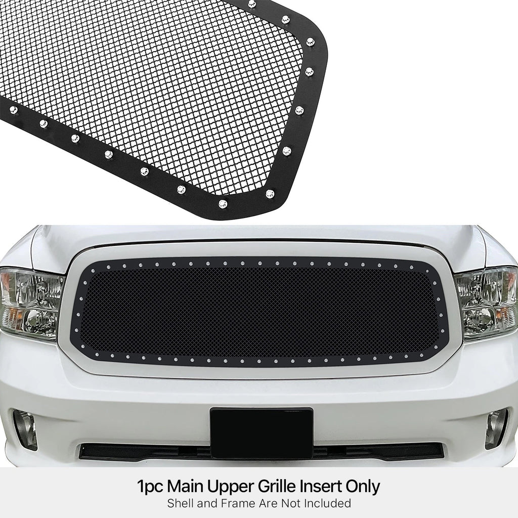 Upper Black Mesh Grille Insert for Ram 1500 (2013-2021 Classic)