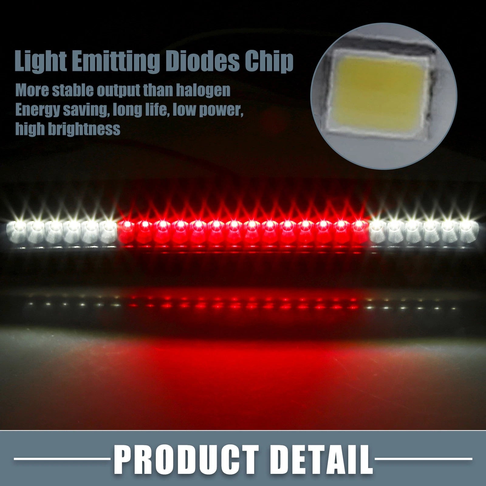 High Mount Stop Light 26590-EA800 for Nissan Titan (2004–2015) Black Smoked Lens
