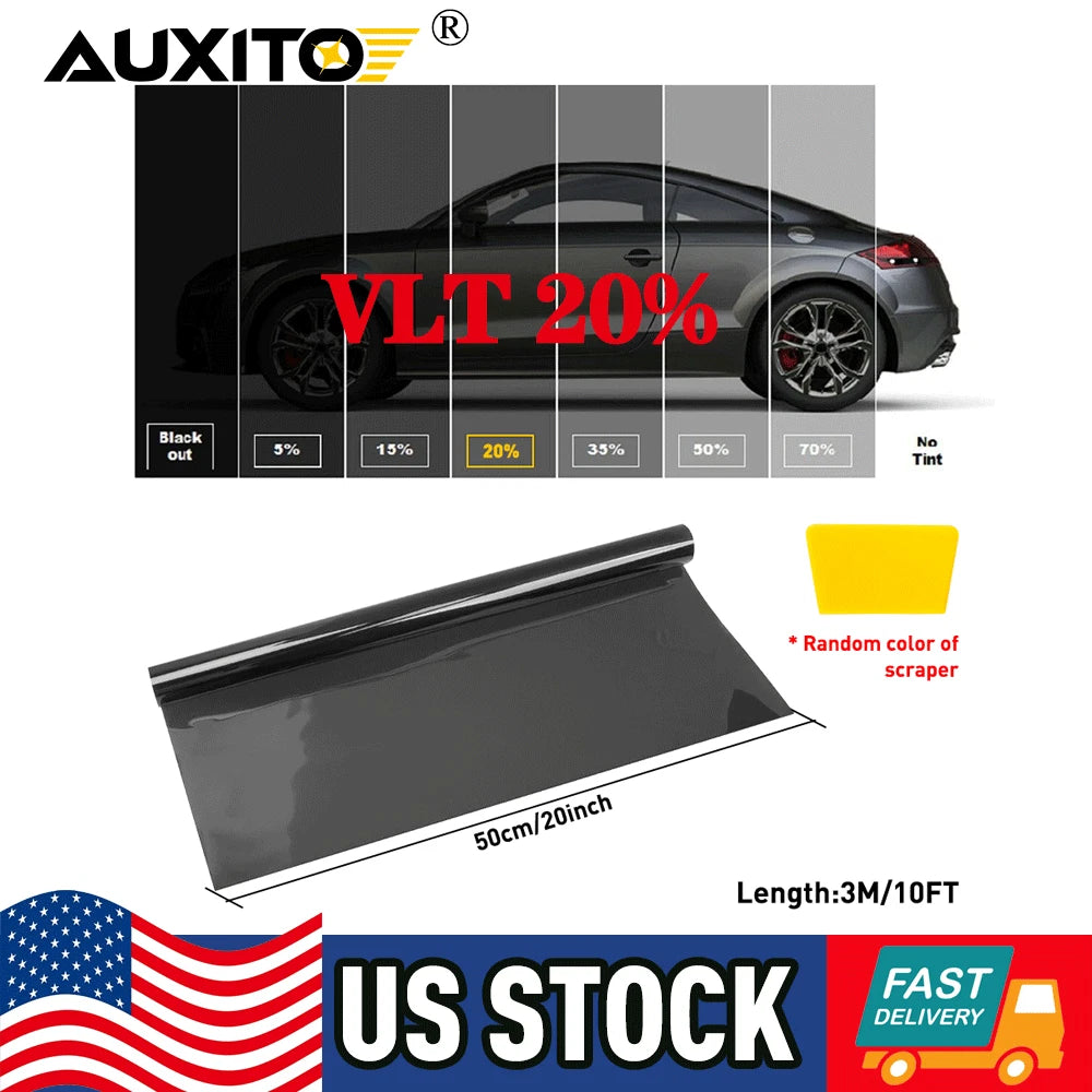 10ft Window Tint Film 20% VLT for Car Home Office Glass