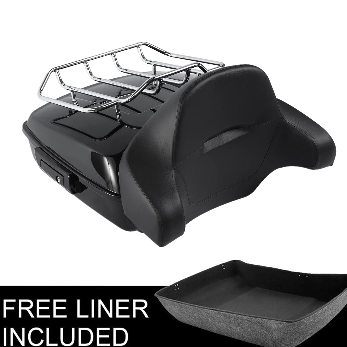 Chopped Trunk Backrest & Luggage Rack for Harley Touring Electra Glide (2014–2023)