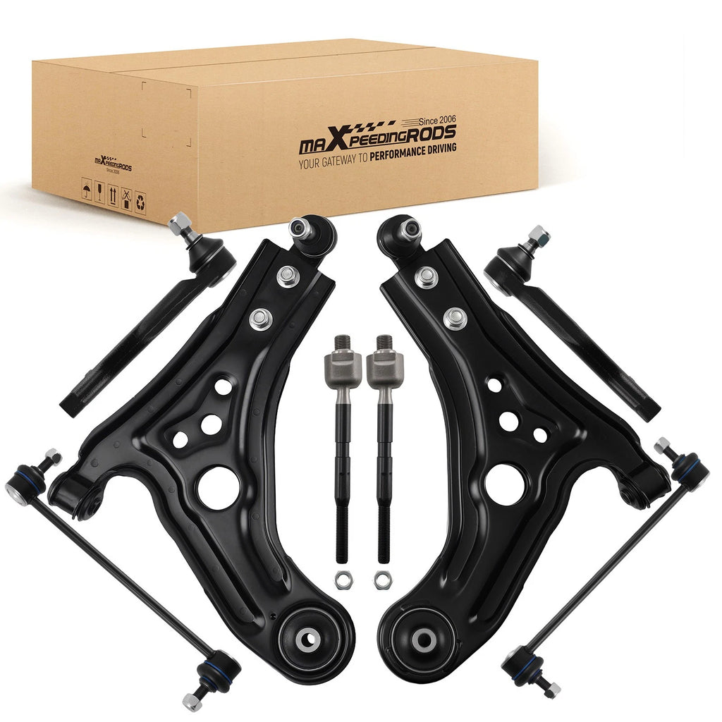 8X Front Suspension Control Arms Tie Rods Sway Bar Links for Chevy Aveo (2004–2011)