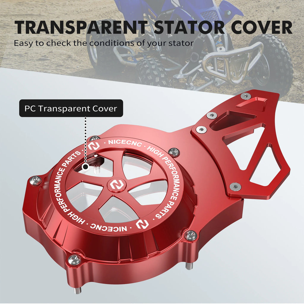 Aluminum Crankcase Stator Cover Guard for Yamaha Blaster (200) Red