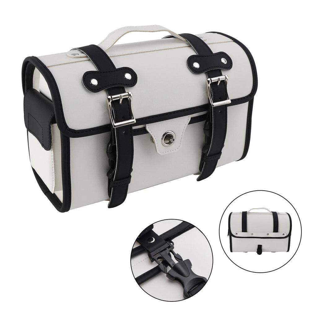 Saddlebag Storage Pannier for Scooter Motorcycle (Black)