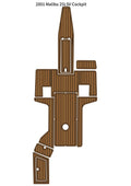EVA Foam Cockpit Pads for Malibu 25 LSV (2001) - Teak Decking Floor Mat