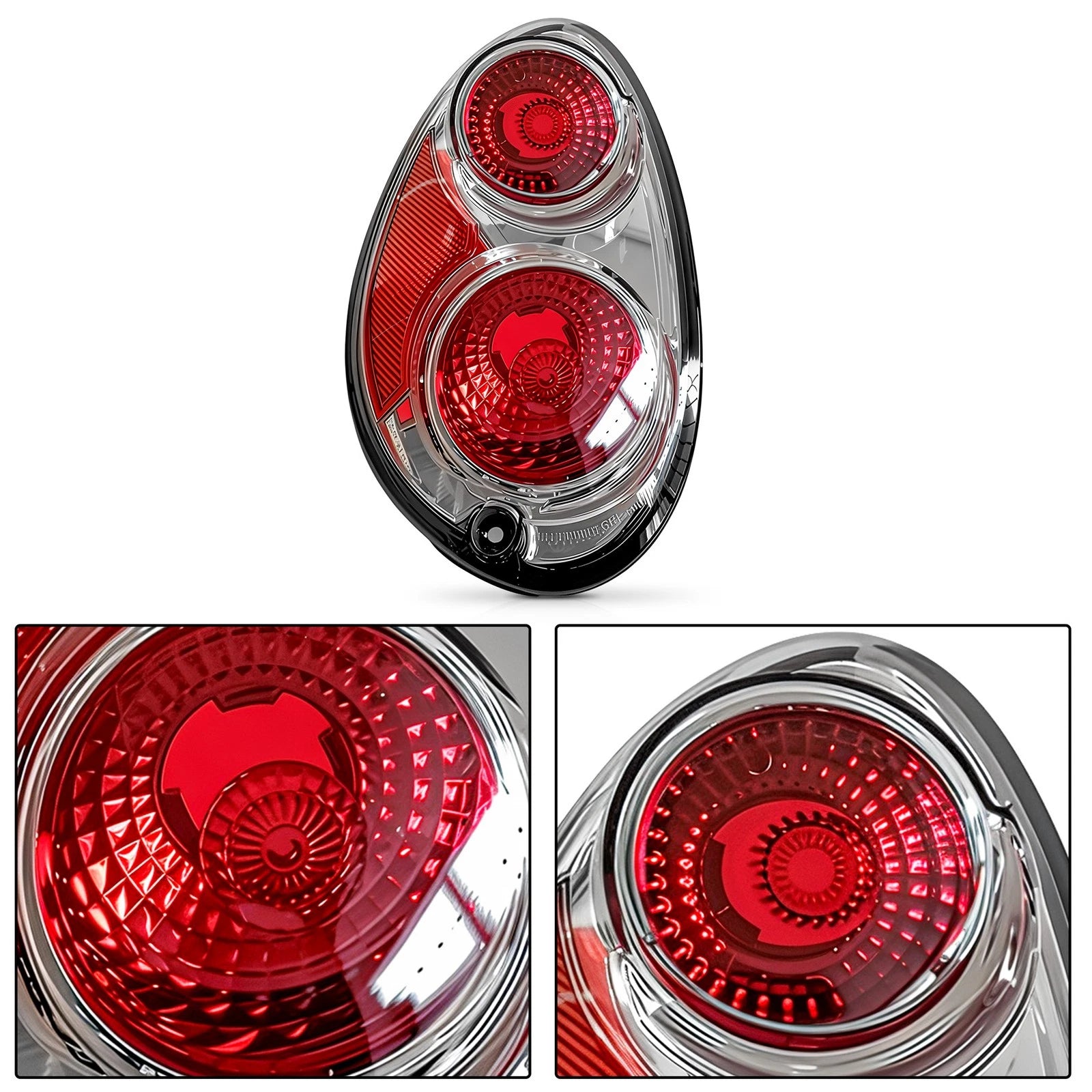 2X Chrome Tail Lights for Chrysler PT Cruiser (2001-2005)