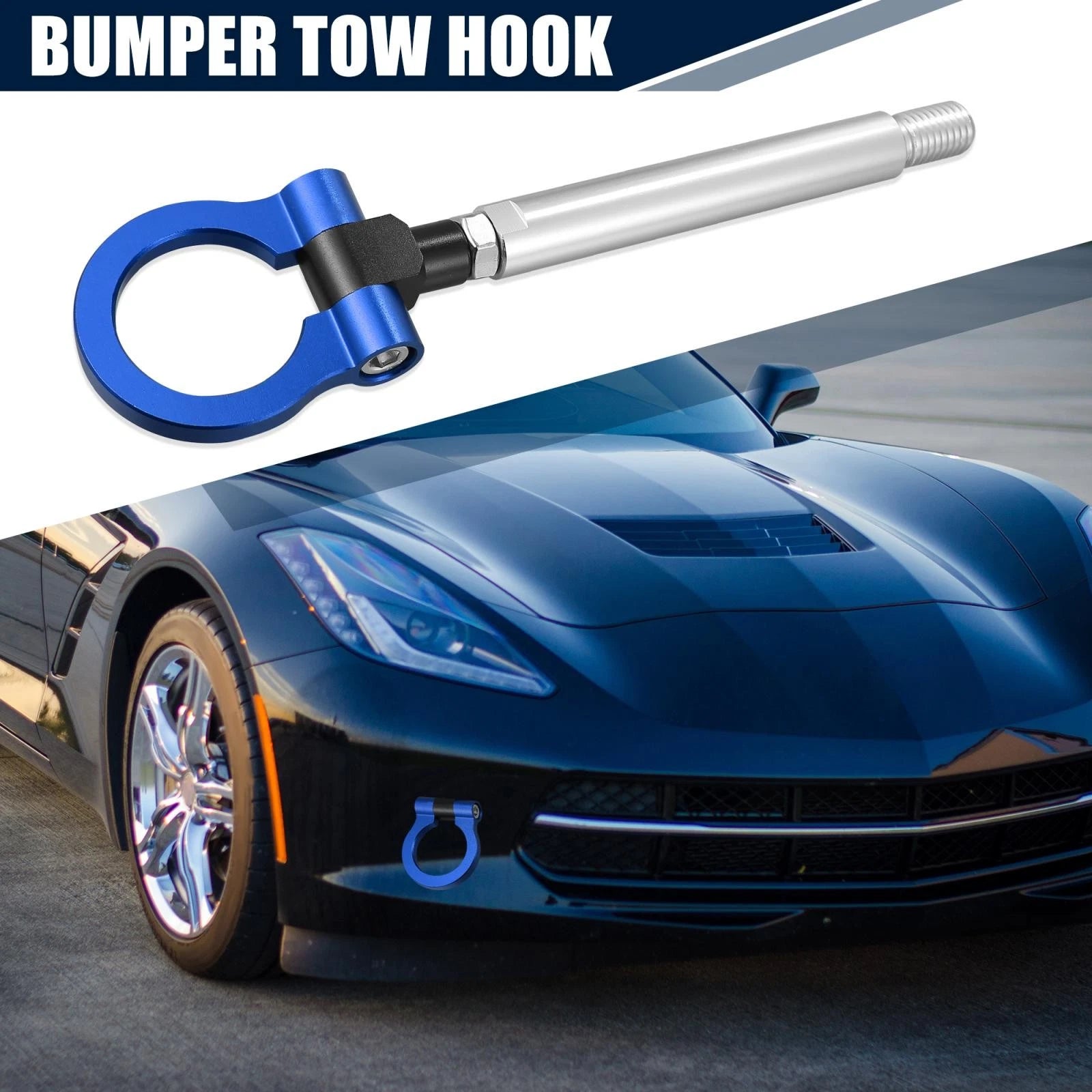 Tow Hook Ring for Chevy Camaro (2016–2023) - Front Bumper, Blue