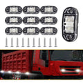 2X Oval White 2.5" LED Side Marker Lights for Truck Trailer RV (12V)