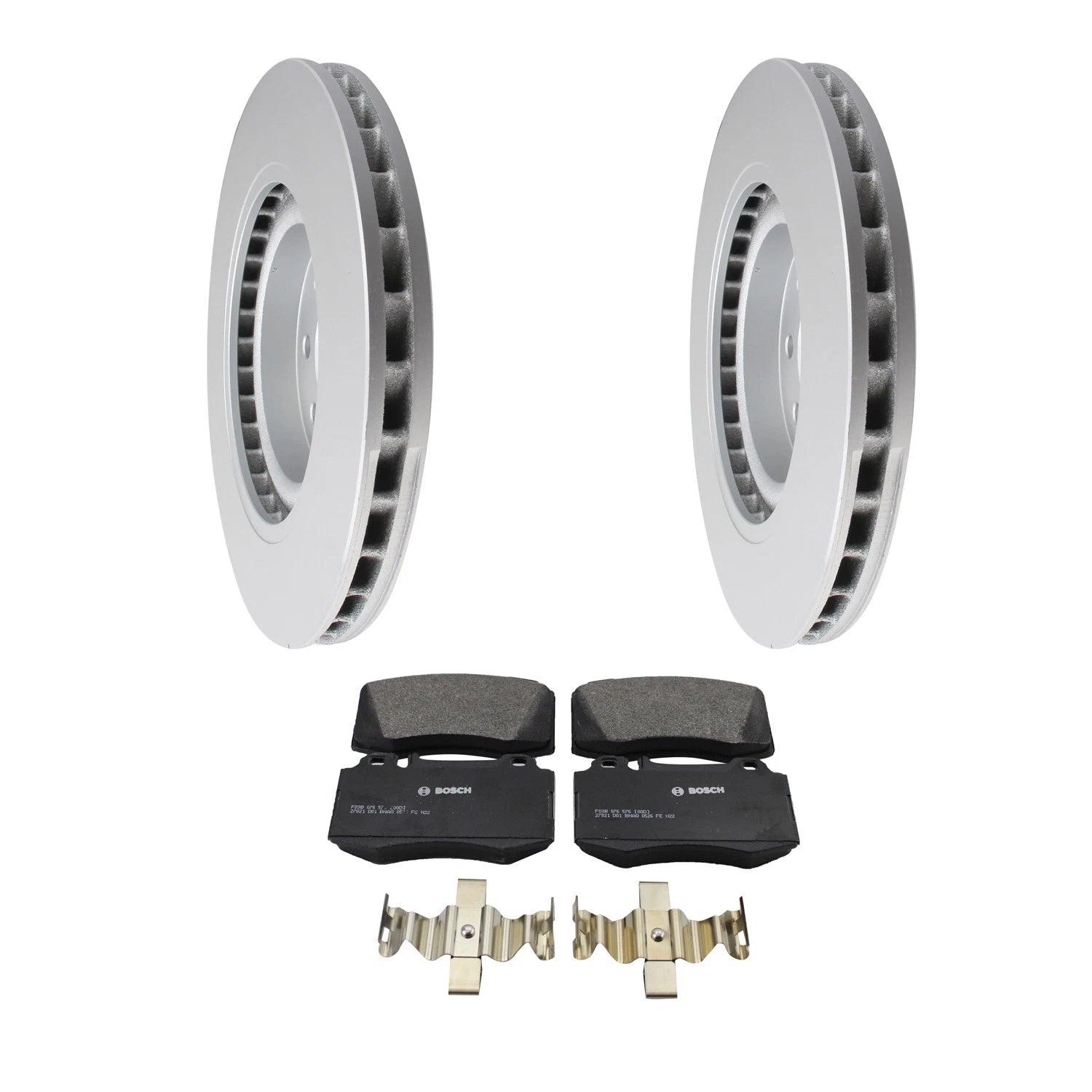 Front Rotors & Bosch QuietCast Brake Pads Kit for Mercedes ML500 (W163)