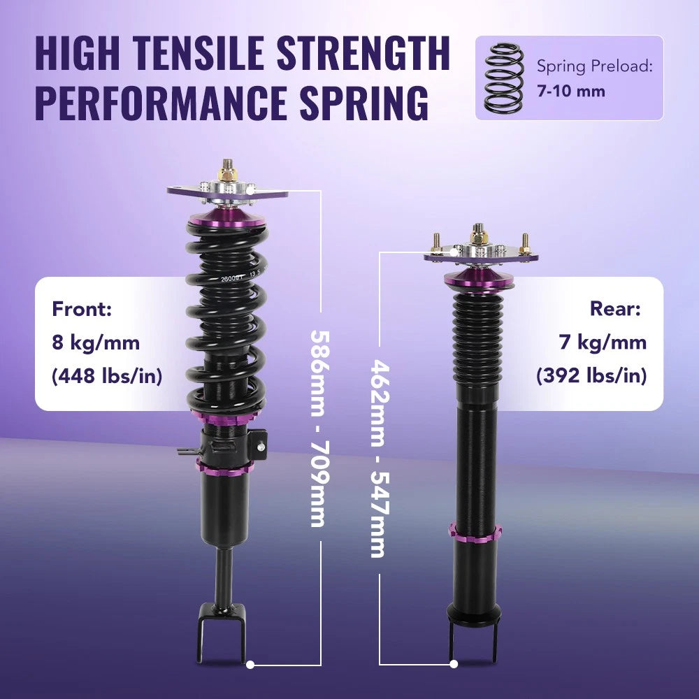 Lowering Suspension Kit for Infiniti G35 (2003–2007) Shocks Struts