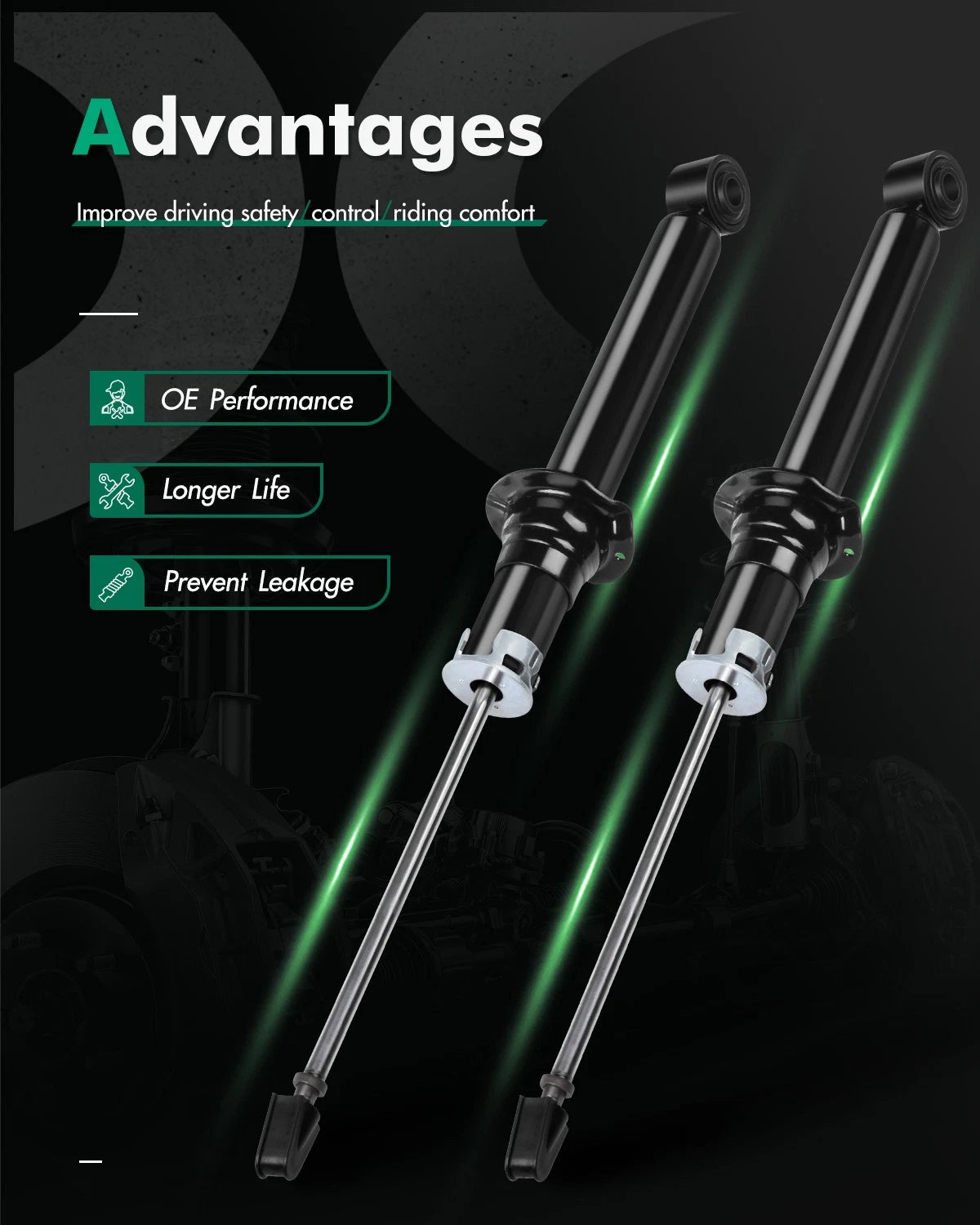 Rear Pair Shocks Struts for Lexus LS430 (2001–2006)