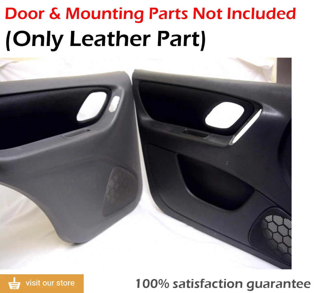 Set of 4 Door Panel Leather Covers for Ford Escape (2001–2007) Black