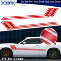 2Pcs Side Skirt Fender Hash Red Vinyl Stickers for Dodge (2000–2021)