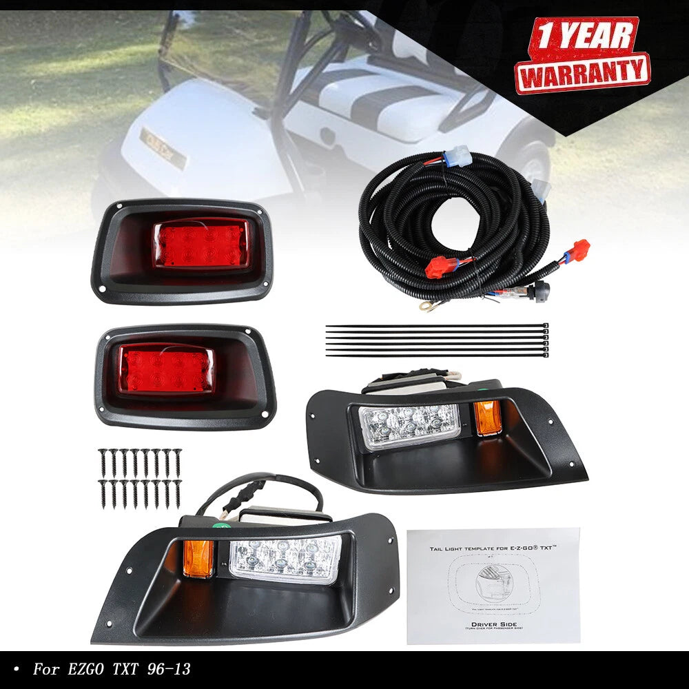 Adjustable Full LED Light Kit for EZGO TXT (1996–2013)