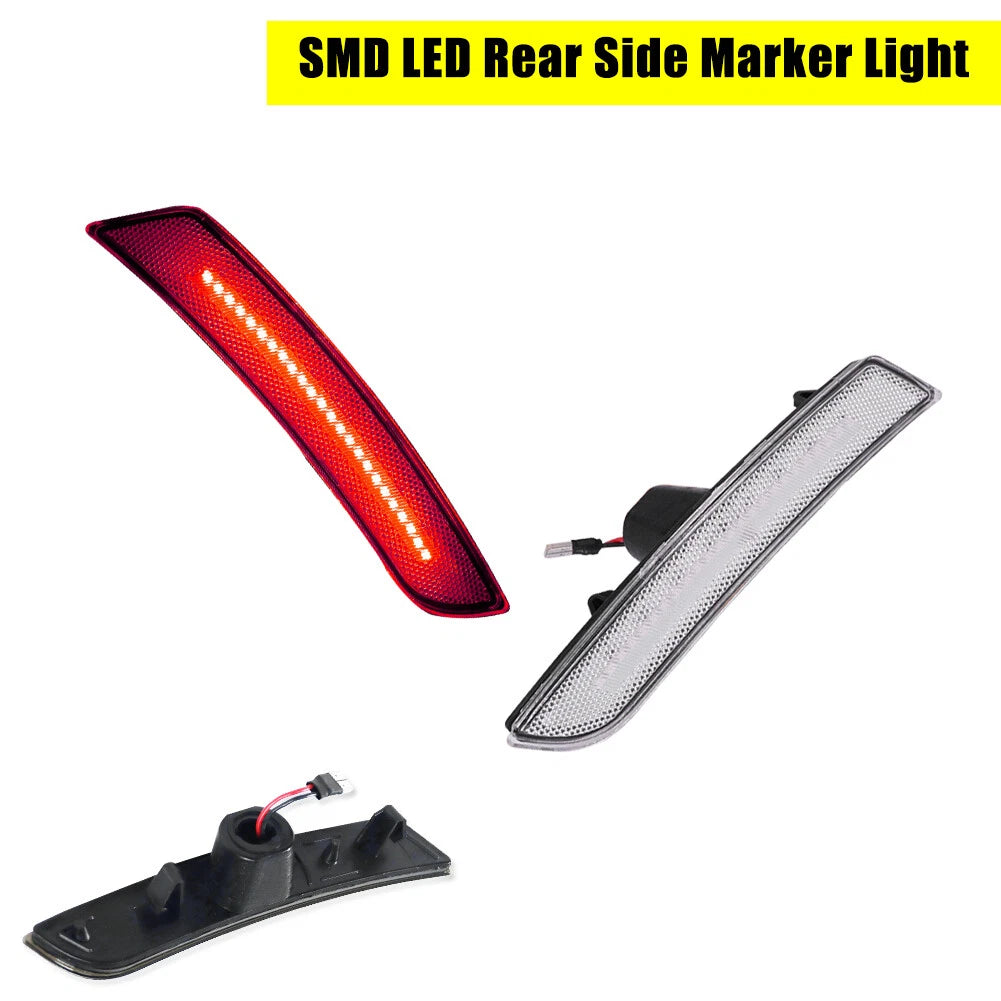 Clear Red LED Rear Side Marker Lights for Chevrolet Camaro (2016–2023)