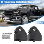 2pcs HVAC Air Door Actuator Heater Blend for Chevy Silverado Tahoe (2007–2014) No. 89018365