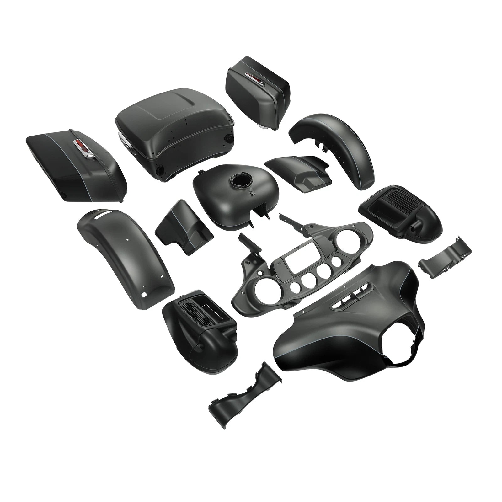 Fairings Bodywork Kit for Harley Ultra Limited (2014–2024) Charcoal/Black Denim