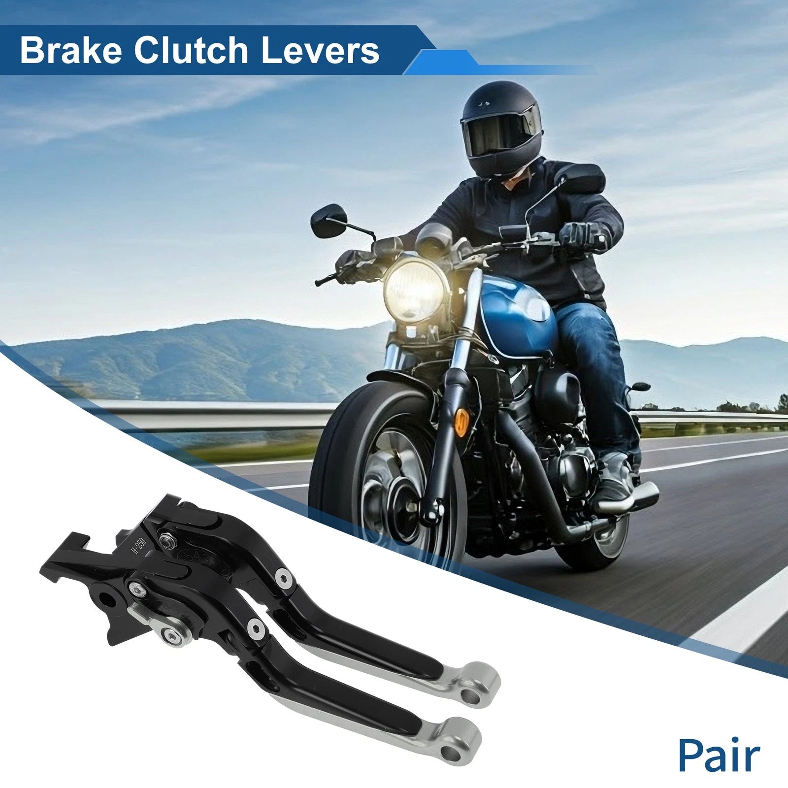 Short Long Brake Clutch Levers for Honda Rebel CMX 500 300 (2017–2021) Black Titanium