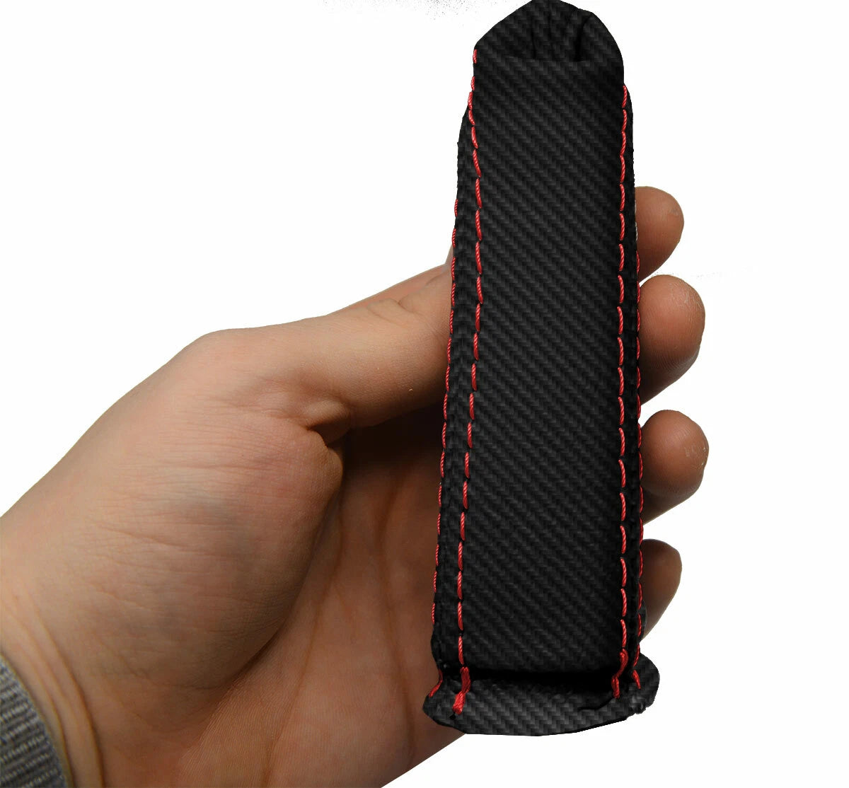 Carbon Fiber E Brake Boot Cover for BMW E60 (2004–2010) Red Stitch